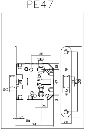 قفل PE47